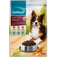 Produktbild von ZooRoyal Saftige Ringe Rind und Karotten Hundefutter ohne Zucker und Farbstoffe 10x1,5kg - 10 x 1,5 kg
