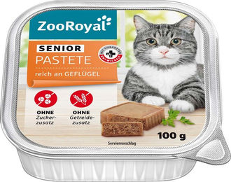 Produktbild von ZooRoyal Senior Pastete Geflügel getreidefrei und ohne Zucker 16x100g - 16 x 100 g