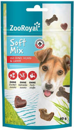 Produktbild von ZooRoyal Soft Mix Hundetraining Leckerli mit Rind, Lamm & Huhn getreidefrei und ohne Zucker 60g