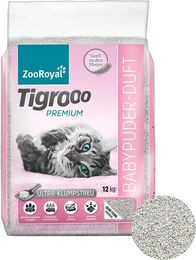 Produktbild von ZooRoyal Tigrooo Klumpstreu mit Babypuderduft 12kg