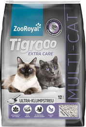 Produktbild von ZooRoyal Tigrooo Multi-Cat Klumpstreu mit Aktivkohle 12l