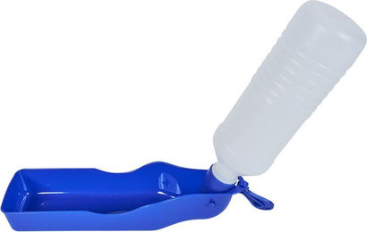 Produktbild von ZooRoyal Trinkflasche mit Napf Blau 500ml