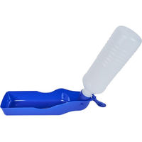 Produktbild von ZooRoyal Trinkflasche mit Napf Blau 500ml