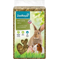 Produktbild von ZooRoyal Wiesenheu mit natürlichem Kräuteranteil für Kaninchen und Nager 6x1kg