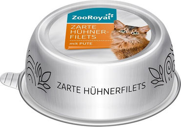 Produktbild von ZooRoyal Zarte Hühnerfilets mit Pute Monoprotein mit hohem Fleischanteil 12x85g