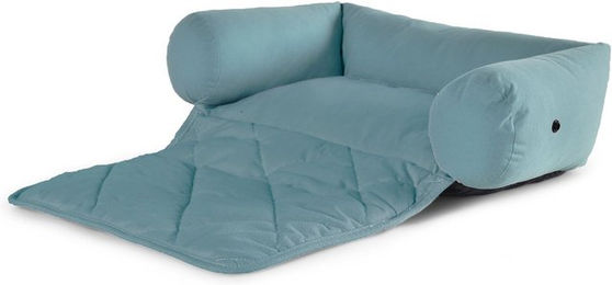 Produktbild von Zwei-Wege-Heimtierbett Forest Kuschelhöhle aus Polyester 69x46cm in Grün und Türkis