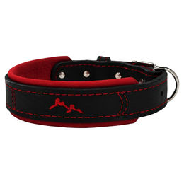 Zweiburgen Lederband Halsband Black/Coral 65 cm – Bild 1 von 1