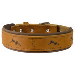 Zweiburgen Lederhalsband Maroon/Mocca 55 cm – Bild 1 von 1