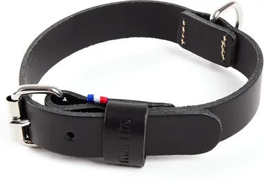 Produktbild von Zweifarbiger Hundehalsband aus Leder von Martin Sellier Schwarz